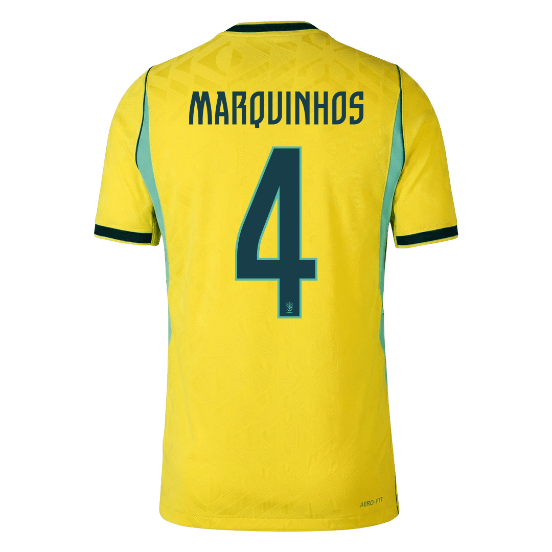 Brazil World Cup 2026 Koti Pelipaita (Player Version) Miesten MARQUINHOS #4 - kuva 3
