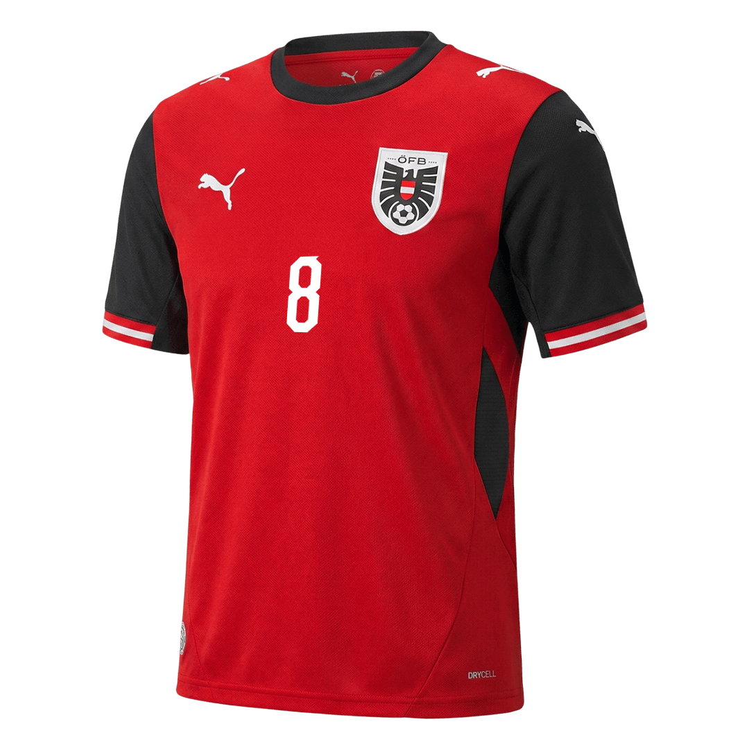 Austria World Cup 2026 Koti Pelipaita Miesten ALABA #8 - kuva 10