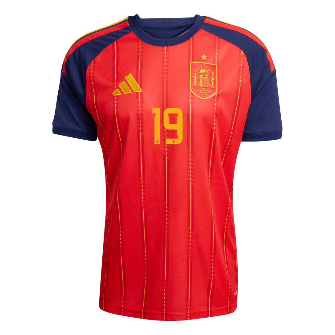 Spain World Cup 2026 Koti Pelipaita Miesten LAMINE YAMAL #19 [PREMIUM] - kuva 3
