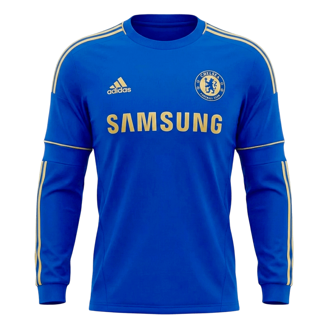 Chelsea 2012/13 Koti Pitk?hihainen Retro -pelipaita Miesten