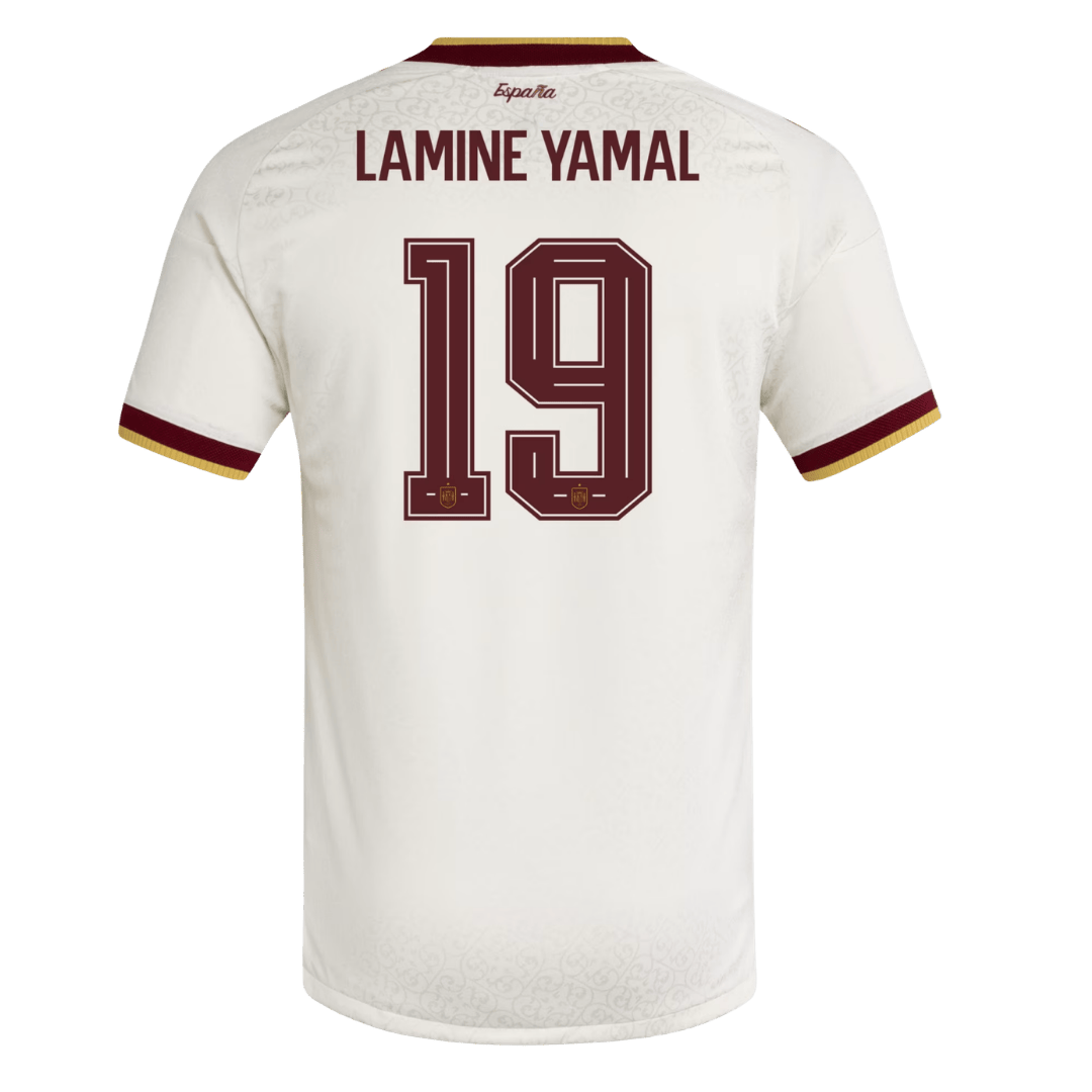 Spain World Cup 2026 Vieras Pelipaita (Player Version) Miesten LAMINE YAMAL #19 - kuva 2