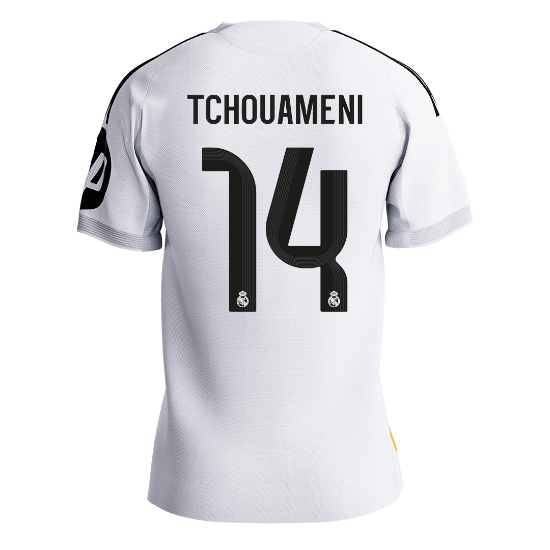 Real Madrid 2025/26 Koti Pelipaita (Player Version) Miesten TCHOUAMENI #14 [PREMIUM] - kuva 9