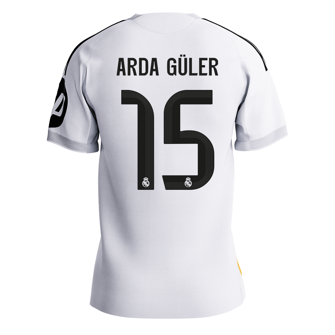 Real Madrid 2025/26 Koti Pelipaita (Player Version) Miesten ARDA GüLER #15 [PREMIUM] - kuva 9