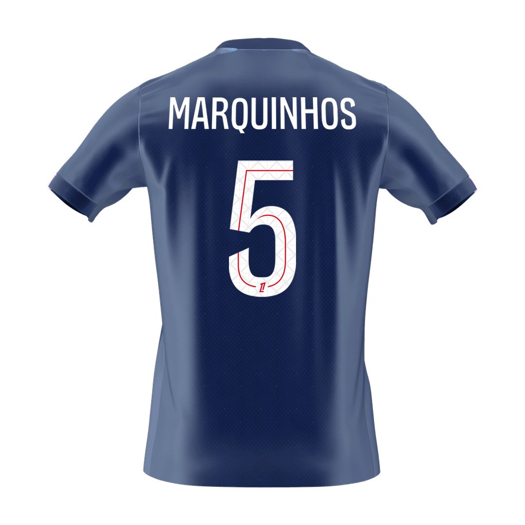 PSG 2025/26 Koti Pelipaita Miesten MARQUINHOS #5 [PREMIUM] - kuva 2