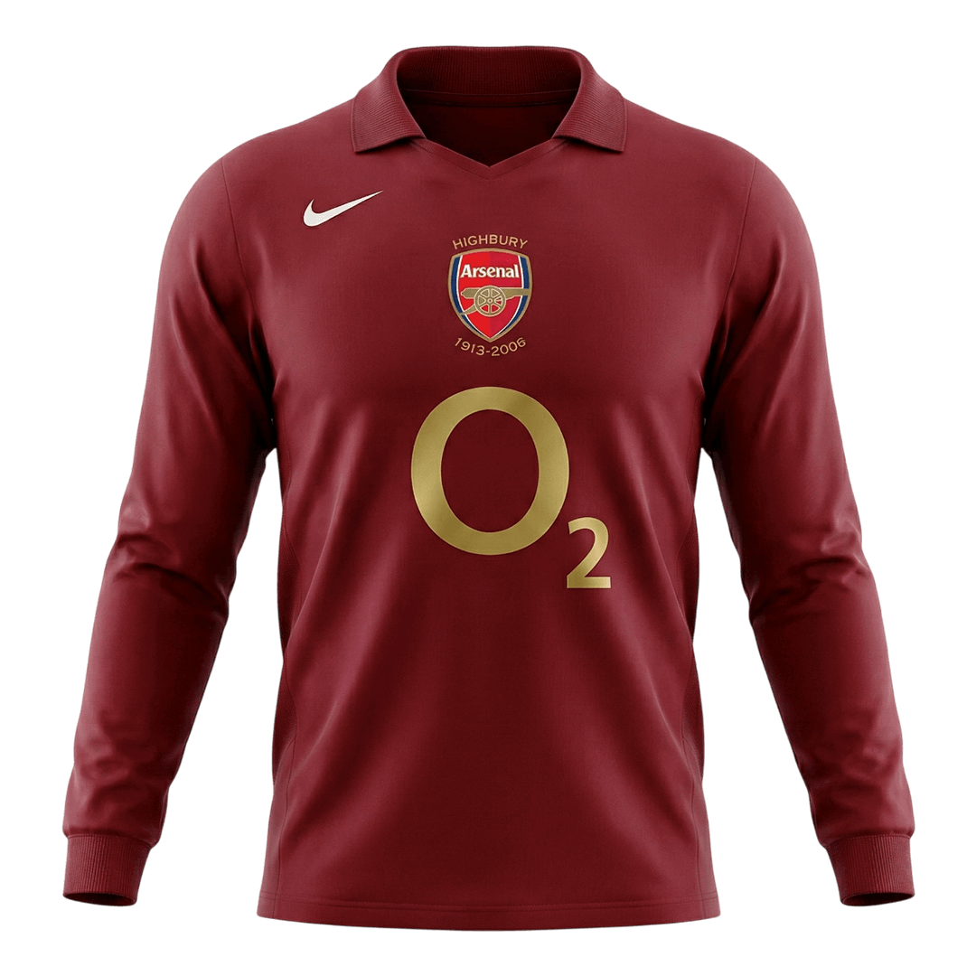 Arsenal 2005/06 Koti Pitk?hihainen Retro -pelipaita Miesten