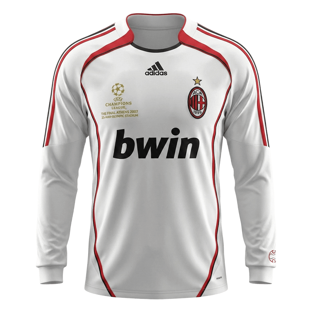 AC Milan 2006/07 Vieras Pitk?hihainen Retro -pelipaita Miesten