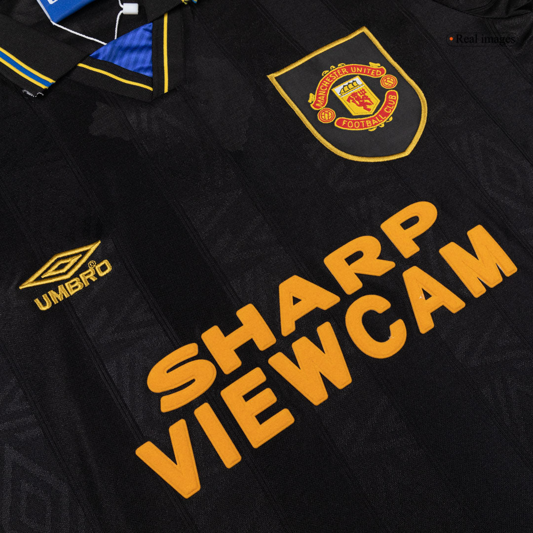 Manchester United 1993/94 Vieras Pitk?hihainen Retro -pelipaita Miesten - kuva 5