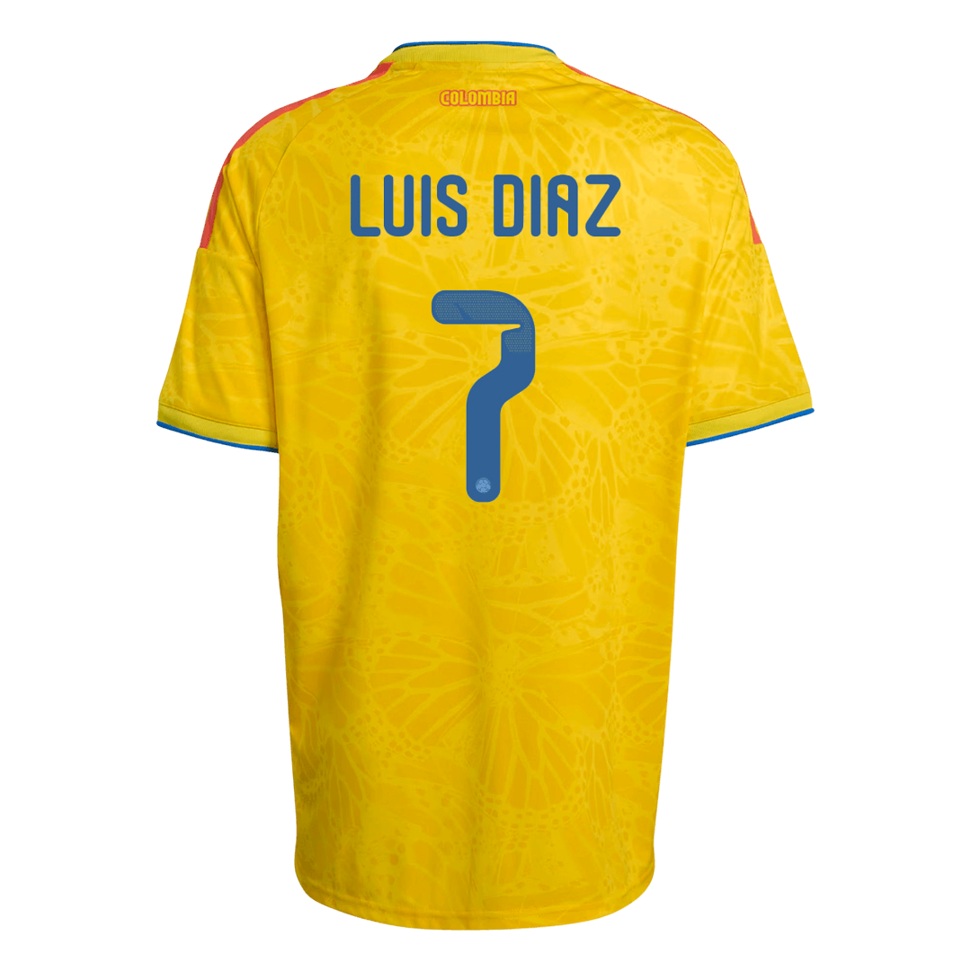 Colombia World Cup 2026 Koti Pelipaita Miesten LUIS DíAZ #7 - kuva 9