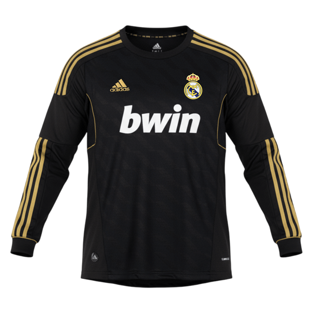 Real Madrid 2011/12 Vieras Pitk?hihainen Retro -pelipaita Miesten