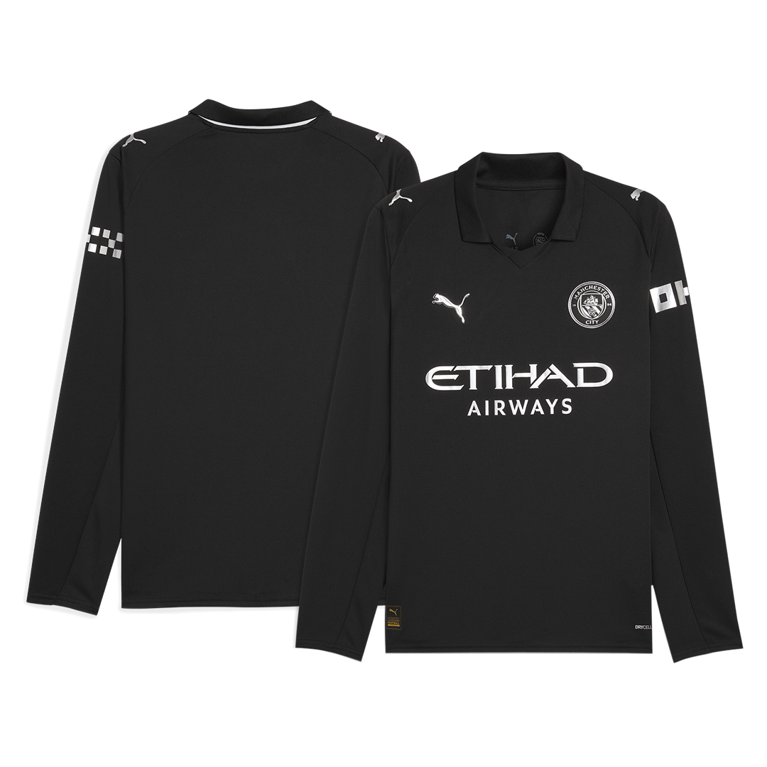 Manchester City 2025/26 Vieras Pitk?hihainen pelipaita Miesten - kuva 8