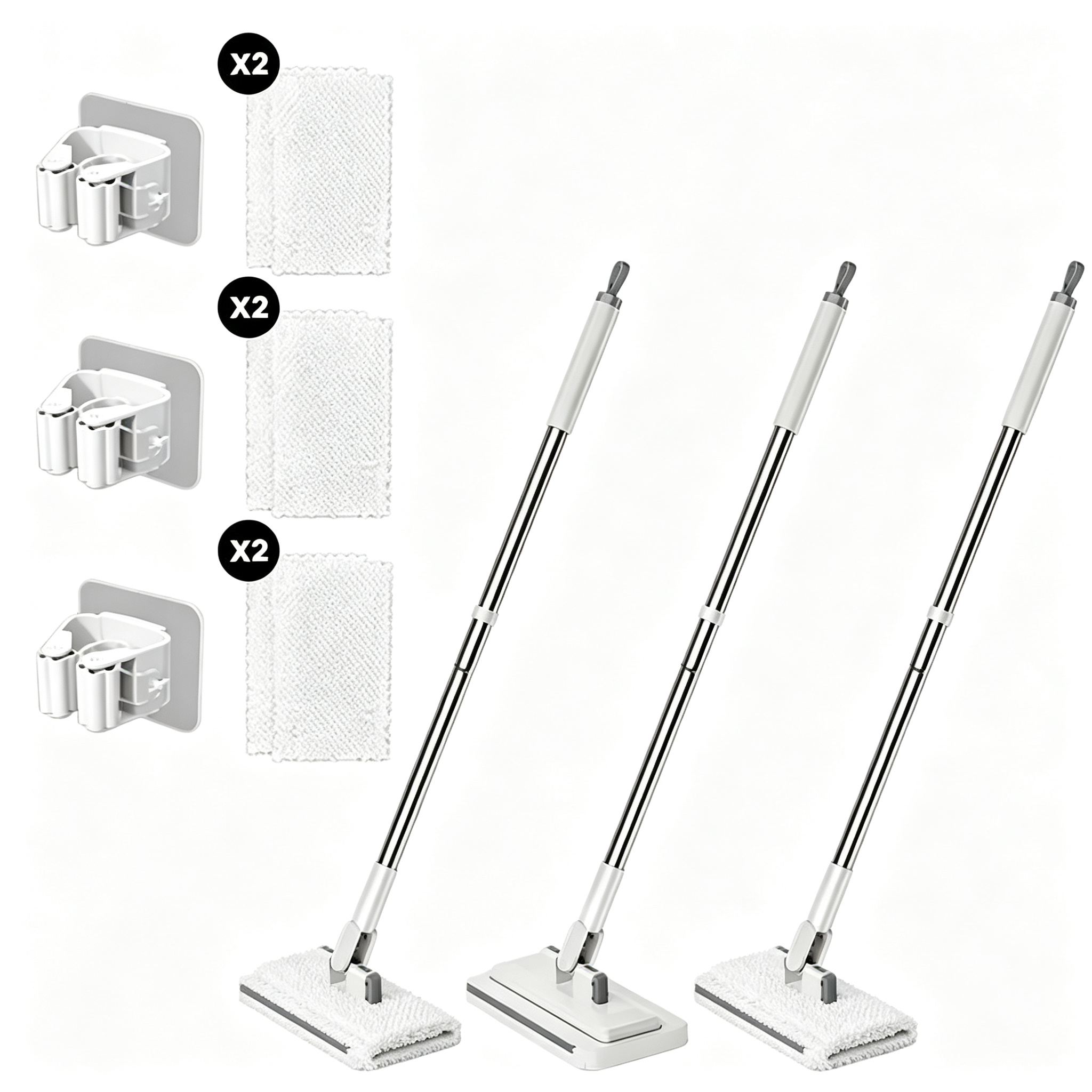 360° Rotatable Flat Floor Mop Press Mop for Home Cleaning