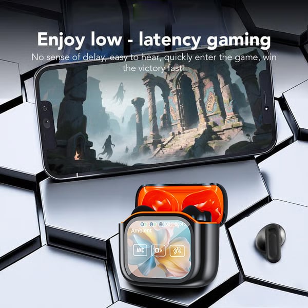 Wireless Bluetooth Translation Earphone With LED display screen(Fit iOS & Android)