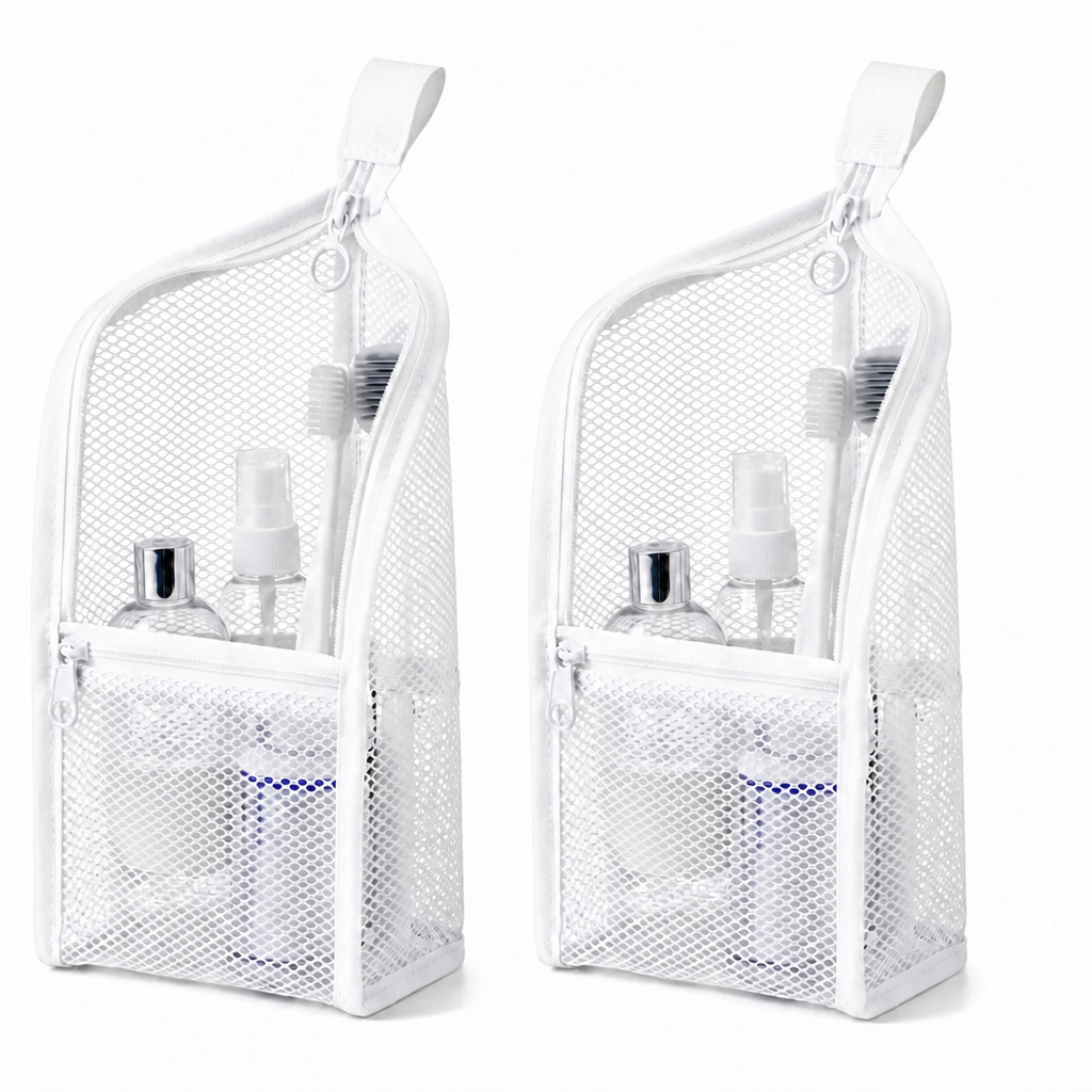 Mesh Zipper Toiletry Storage Pouch