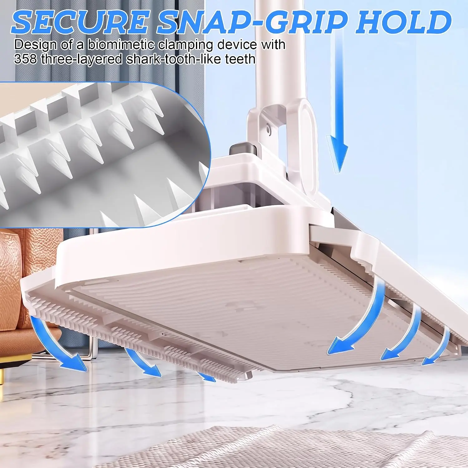 360° Rotatable Flat Floor Mop Press Mop for Home Cleaning
