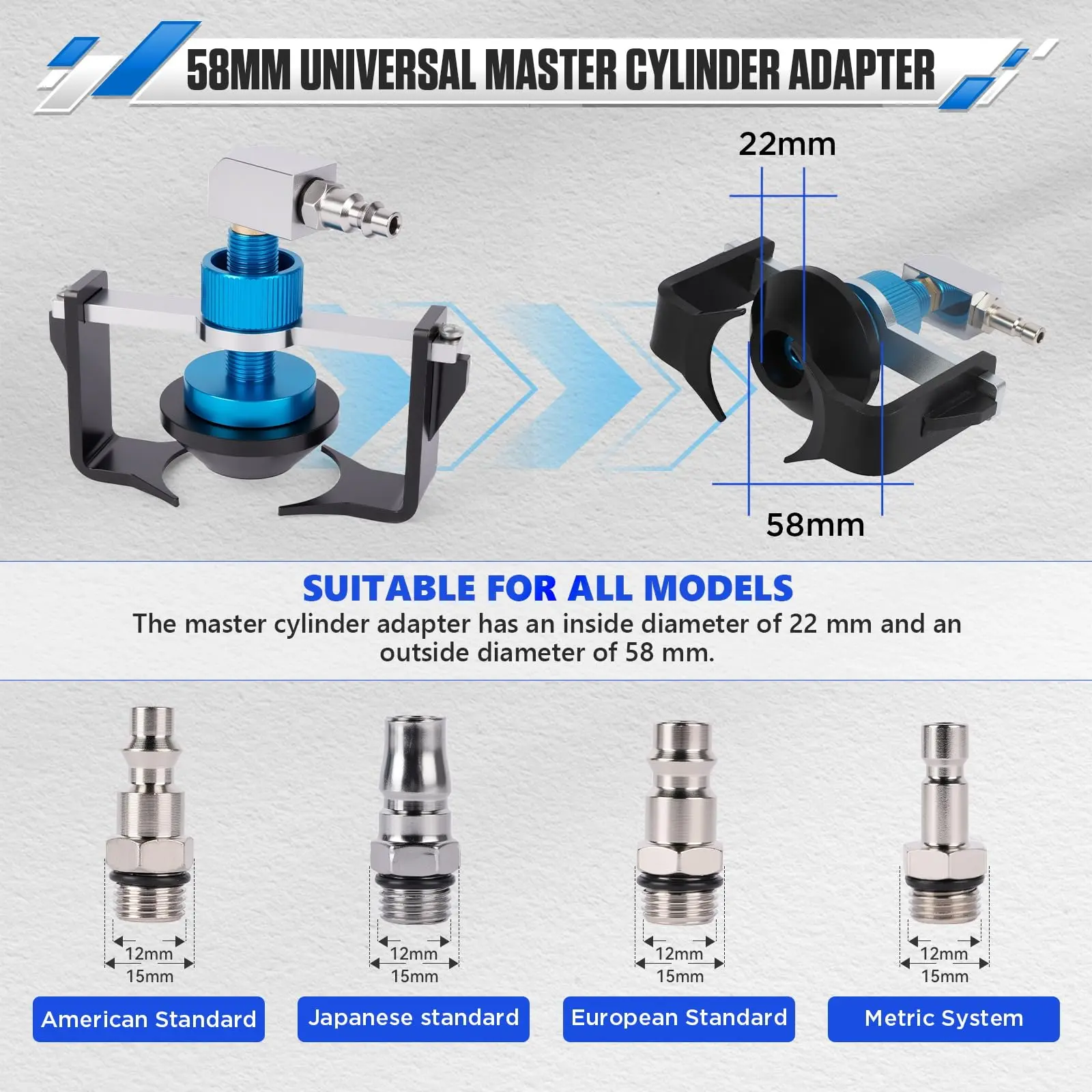 Universal Brake Bleeder Adapter for Multiple Car Brands