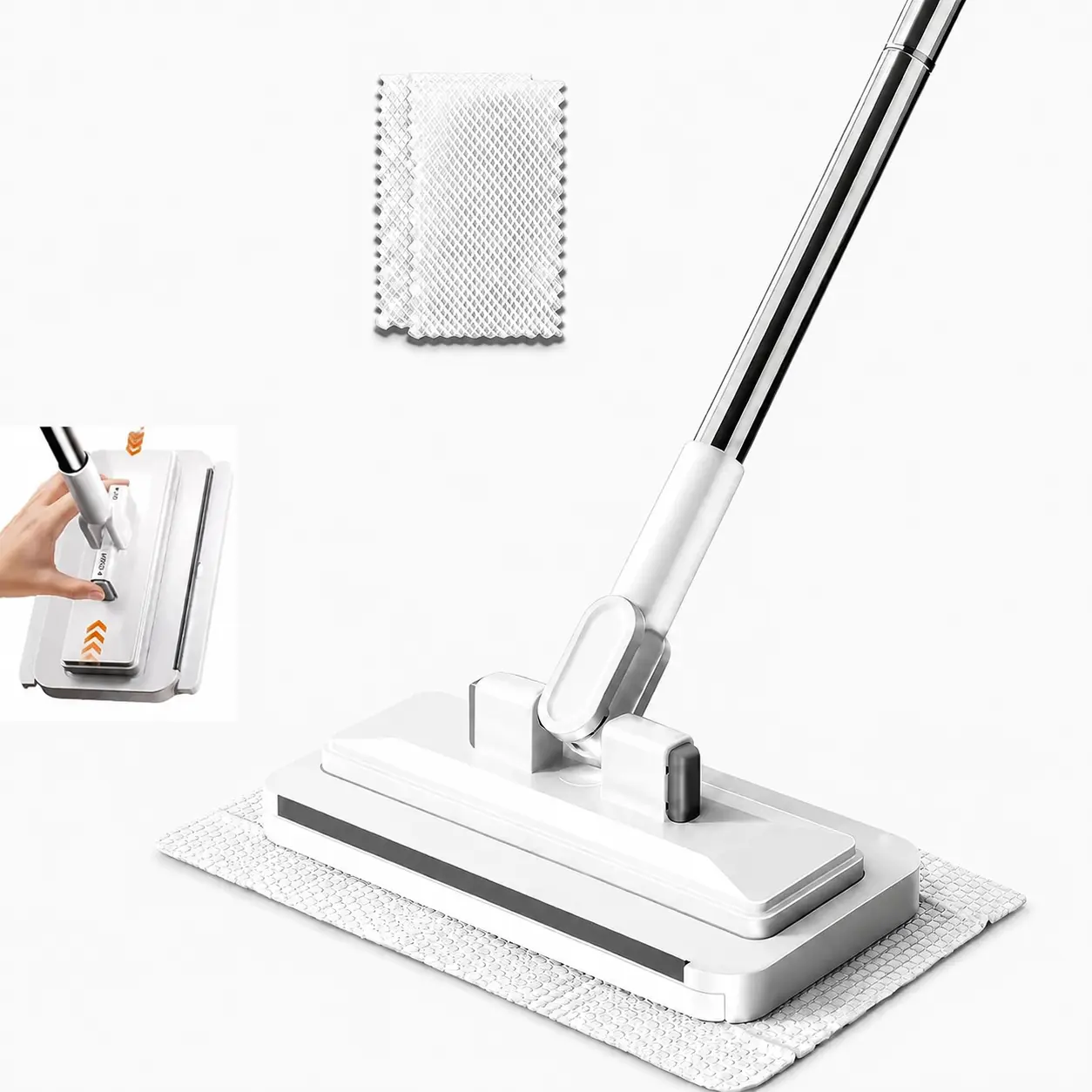 360° Rotatable Flat Floor Mop Press Mop for Home Cleaning