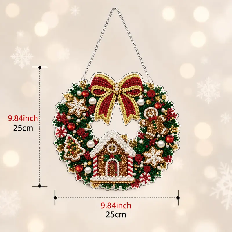 Gingerbread Christmas diamond painting pendant