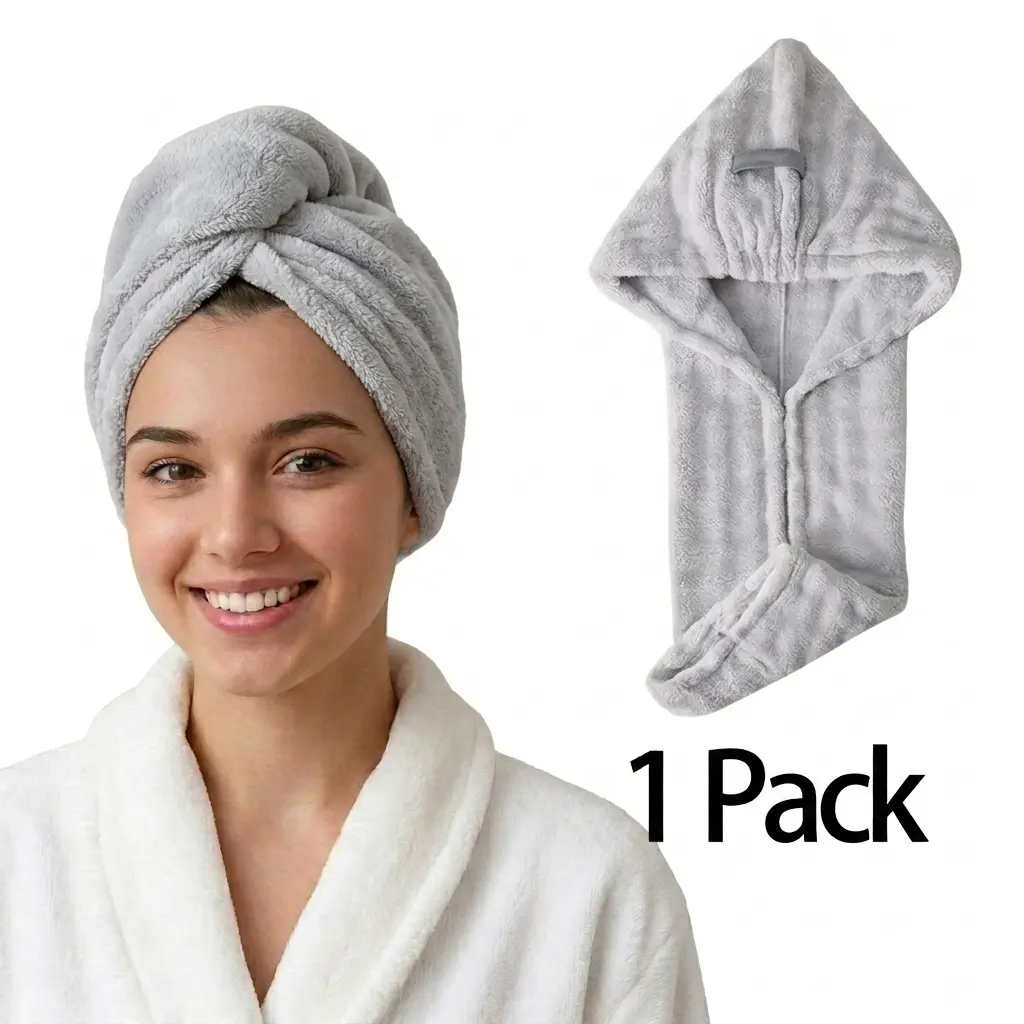 Quick-Dry Microfiber Hair Towel Wrap Ultra-Soft and Extra-Large for Long & Thick Hair
