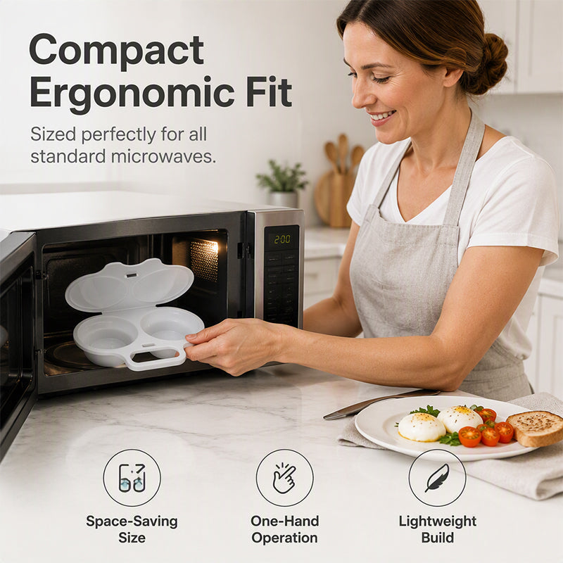 🍳Buy More Save More✨Dual Cavity Microwave Egg Poacher