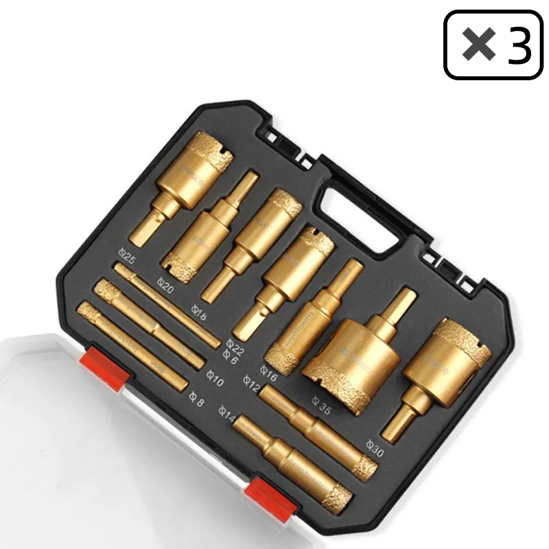 12-Piece Dry Diamond Tile Hole Saw Kit