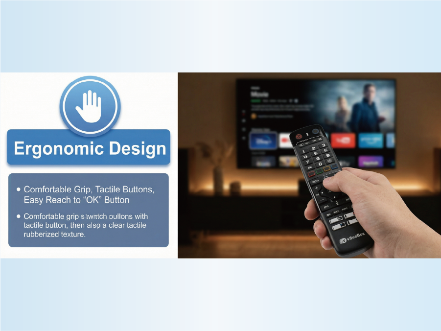VSeeBox V6 max Remote Control Replacement Android TV Box Smart Bluetooth Voice Command Backlit-VSEEBOX