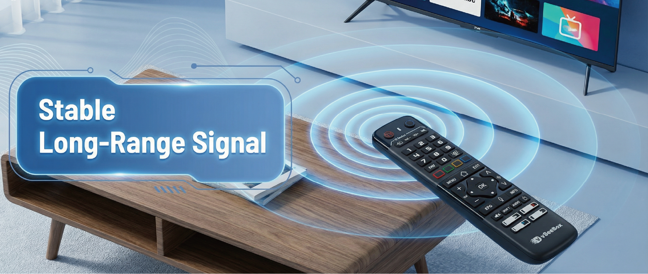 VSeeBox V6 max Remote Control Replacement Android TV Box Smart Bluetooth Voice Command Backlit-VSEEBOX
