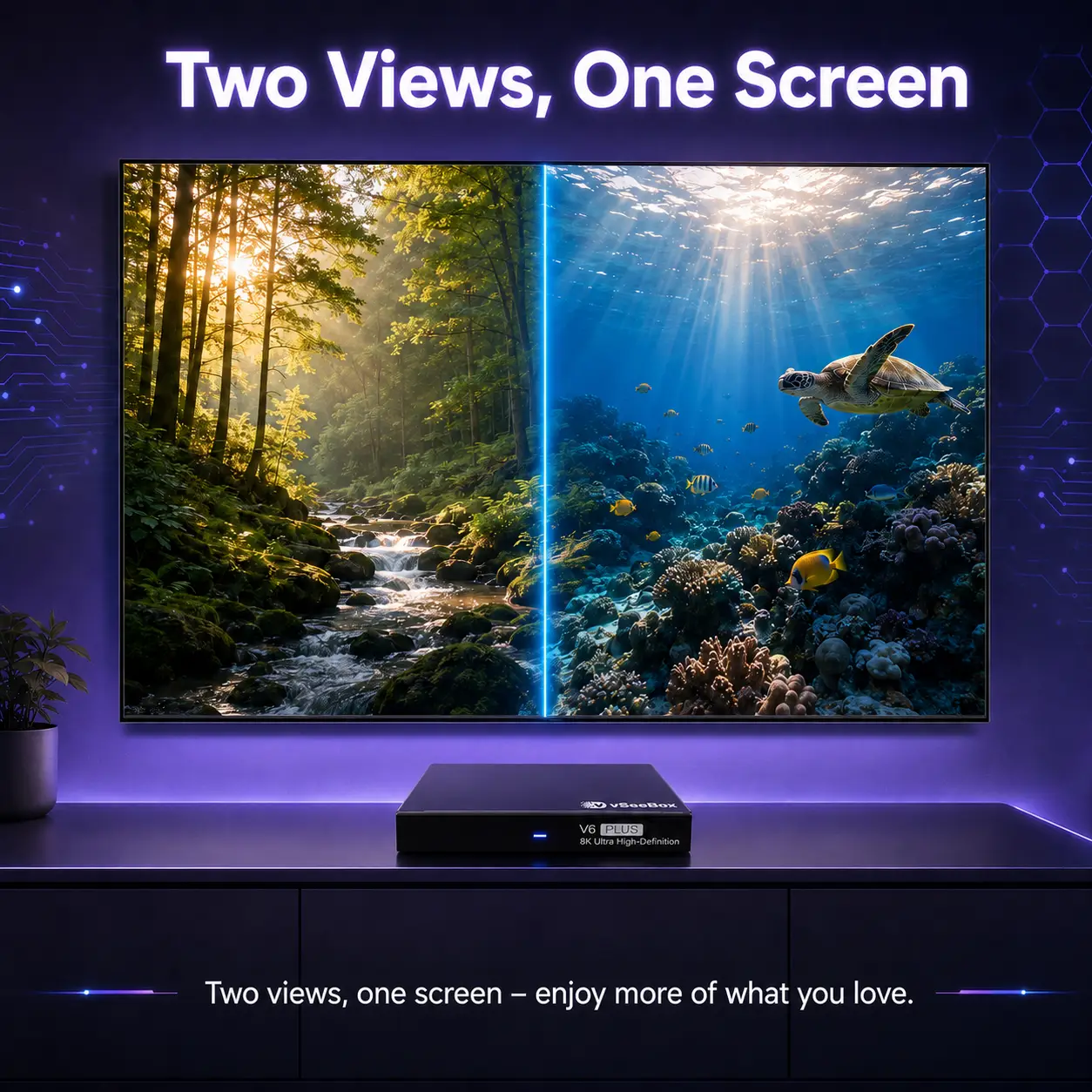 VSeeBox V6 Plus Android TV Box | Android 14, 8K, WiFi 6 | Free US Shipping