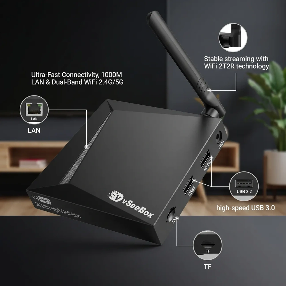 vSeeBox V6 PRO 8K Android TV Box-VSEEBOX