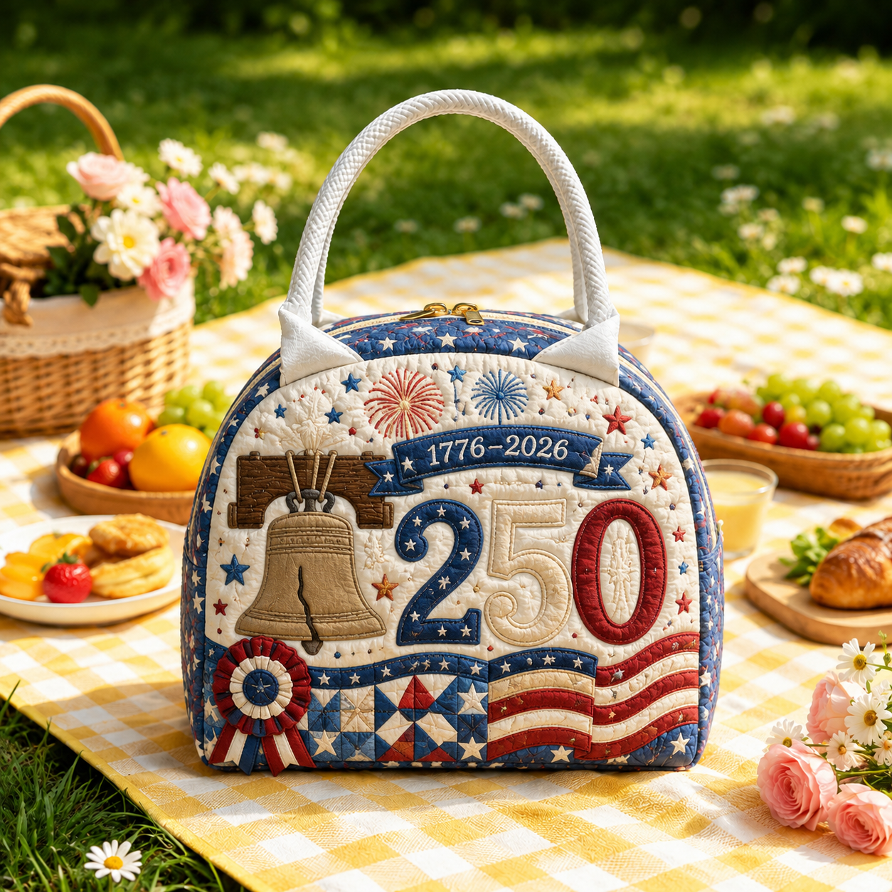 Liberty Bell 250th Anniversary Quilted Lunch Bag
