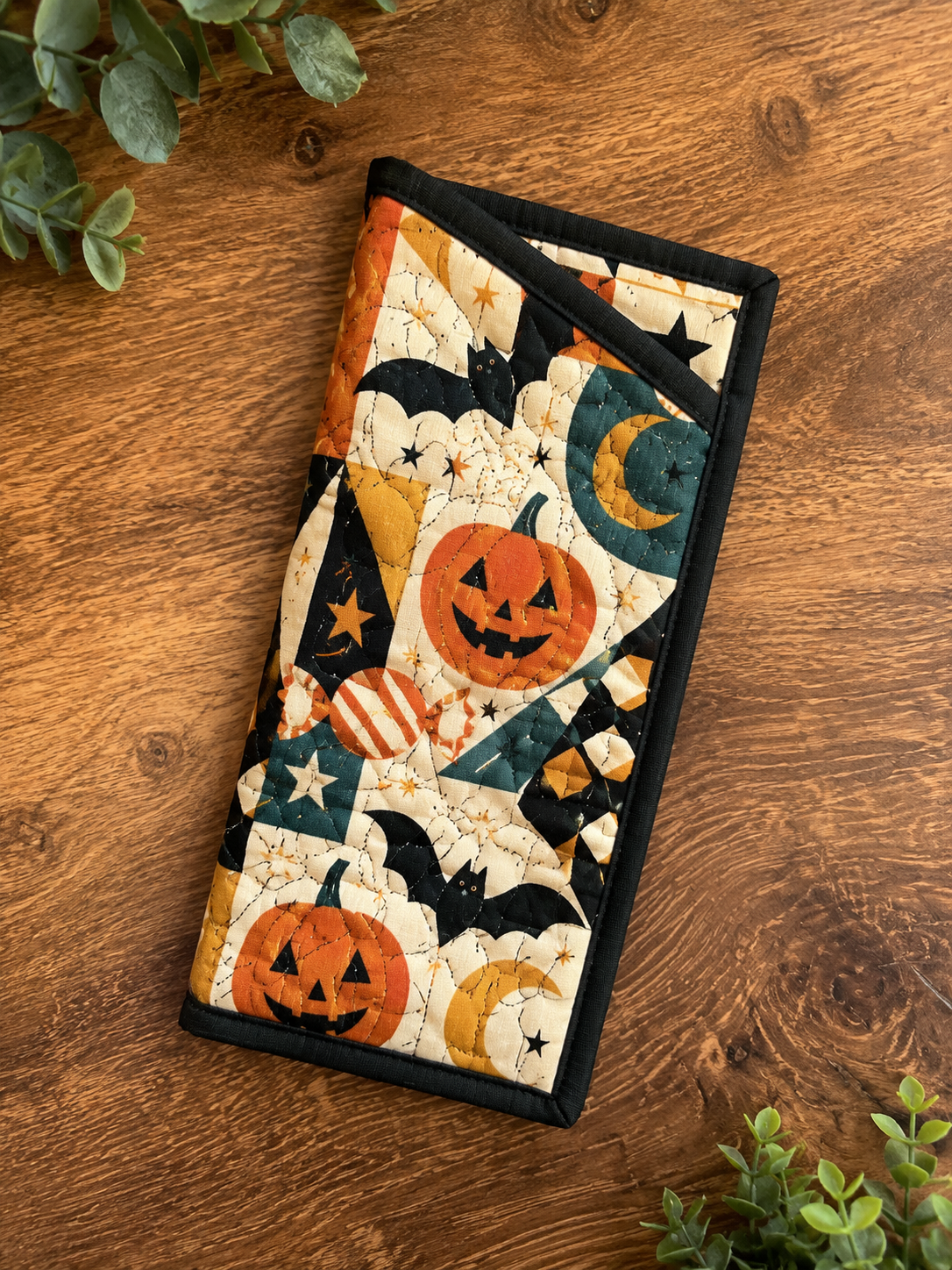 Halloween Pumpkin Patch Quilted Eyeglass Case