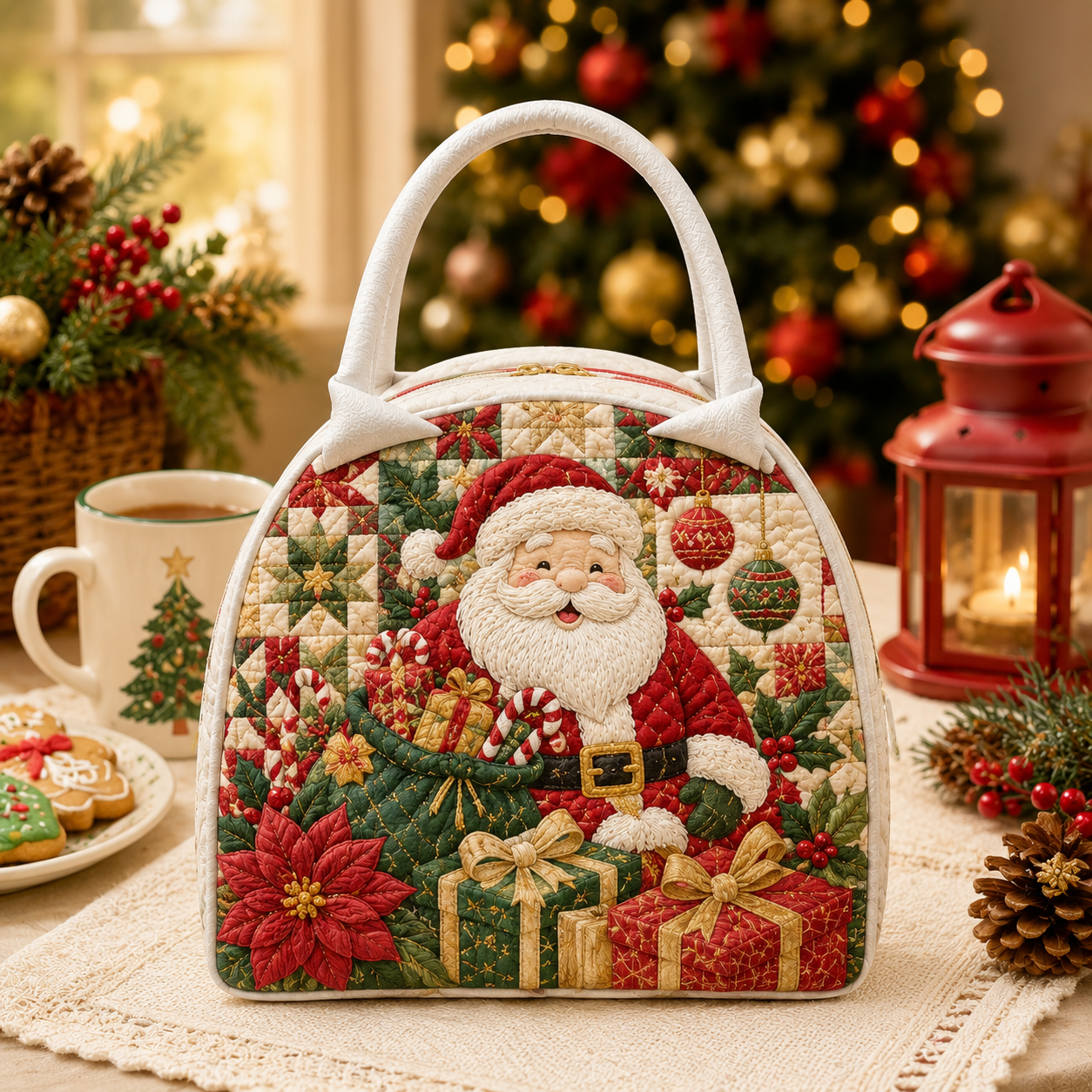 Santa’s Gift Sack Quilted Lunch Bag