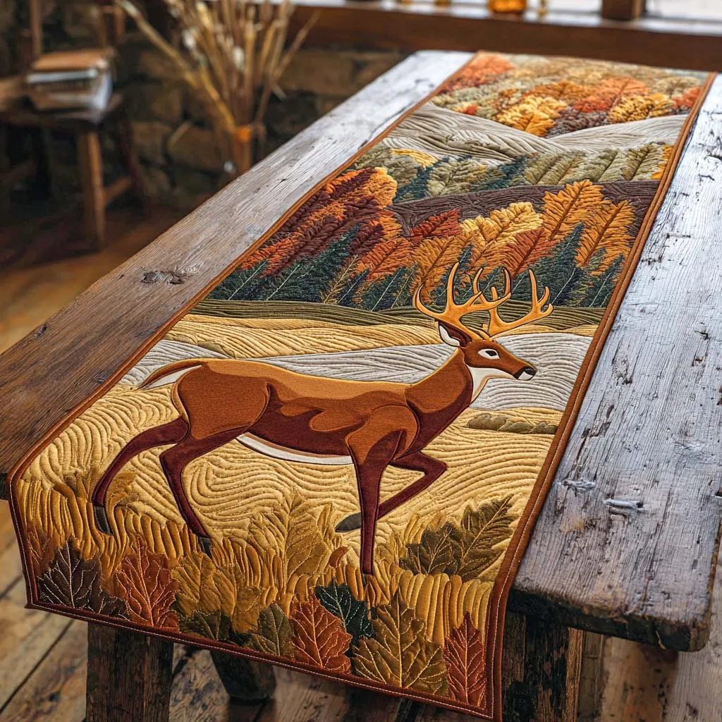 Autumn Run Majesty Quilted Table Runner