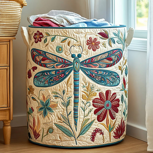 Dragonfly Quilted Laundry Basket