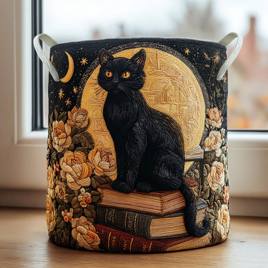 Starlit Paws Quilted Laundry Basket