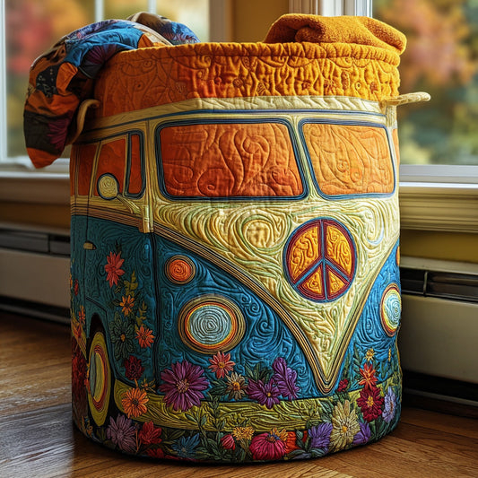 Sunny Road Quilted Laundry Basket