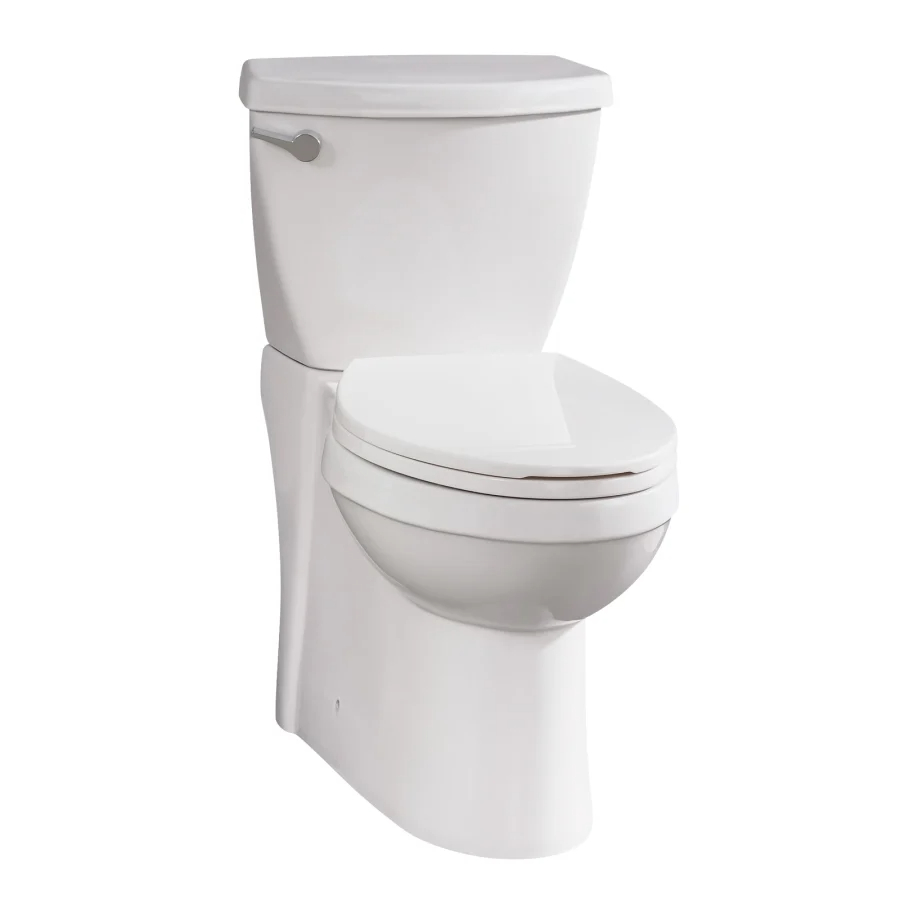Miseno Bella Two-Piece High Efficiency Toilet with Elongated Chair Height Skirted Bowl - Includes Soft Close Seat and Wax Ring Kit