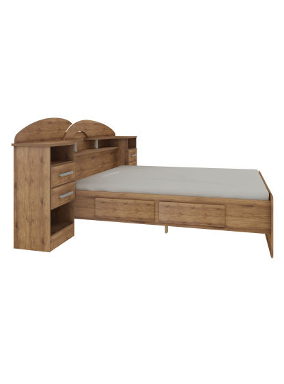 Cama Americana Elite 2 Plazas con Respaldo + Veladores