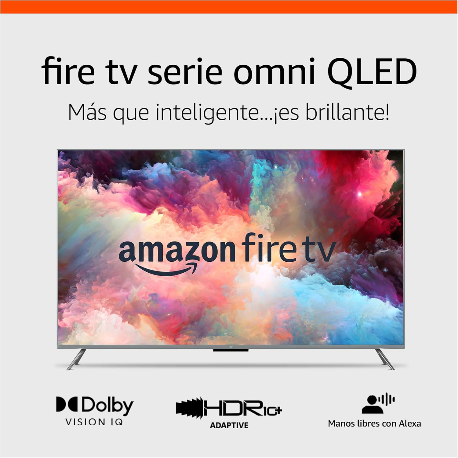 Televisión inteligente Amazon Fire TV Serie Omni QLED de 55" en 4K UHD con Dolby Vision IQ, atenuación local y control por voz con Alexa