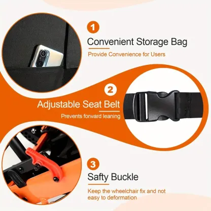 Silla de ruedas ligera para adultos con mango telescópico, silla de ruedas de transporte plegable, peso 26.7 libras, para personas mayores, soporta 220 libras, gris oscuro, fina silla de ruedas para regalo de Halloween o Navidad.