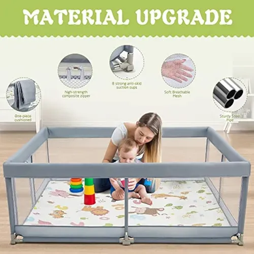 Parque Infantil Con Tapete Para Bebés Y