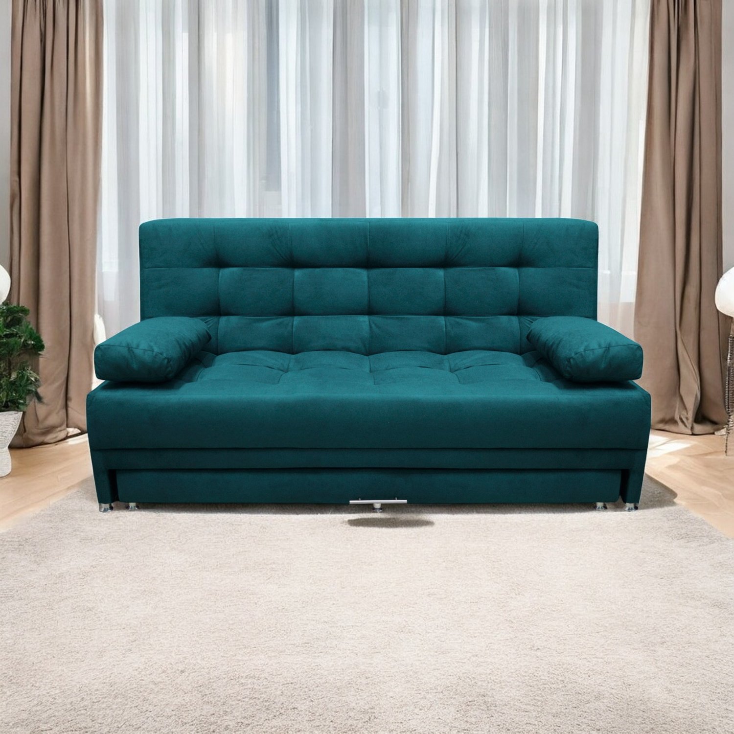 Sofa cama Nido Tarima Matter tela turquesa