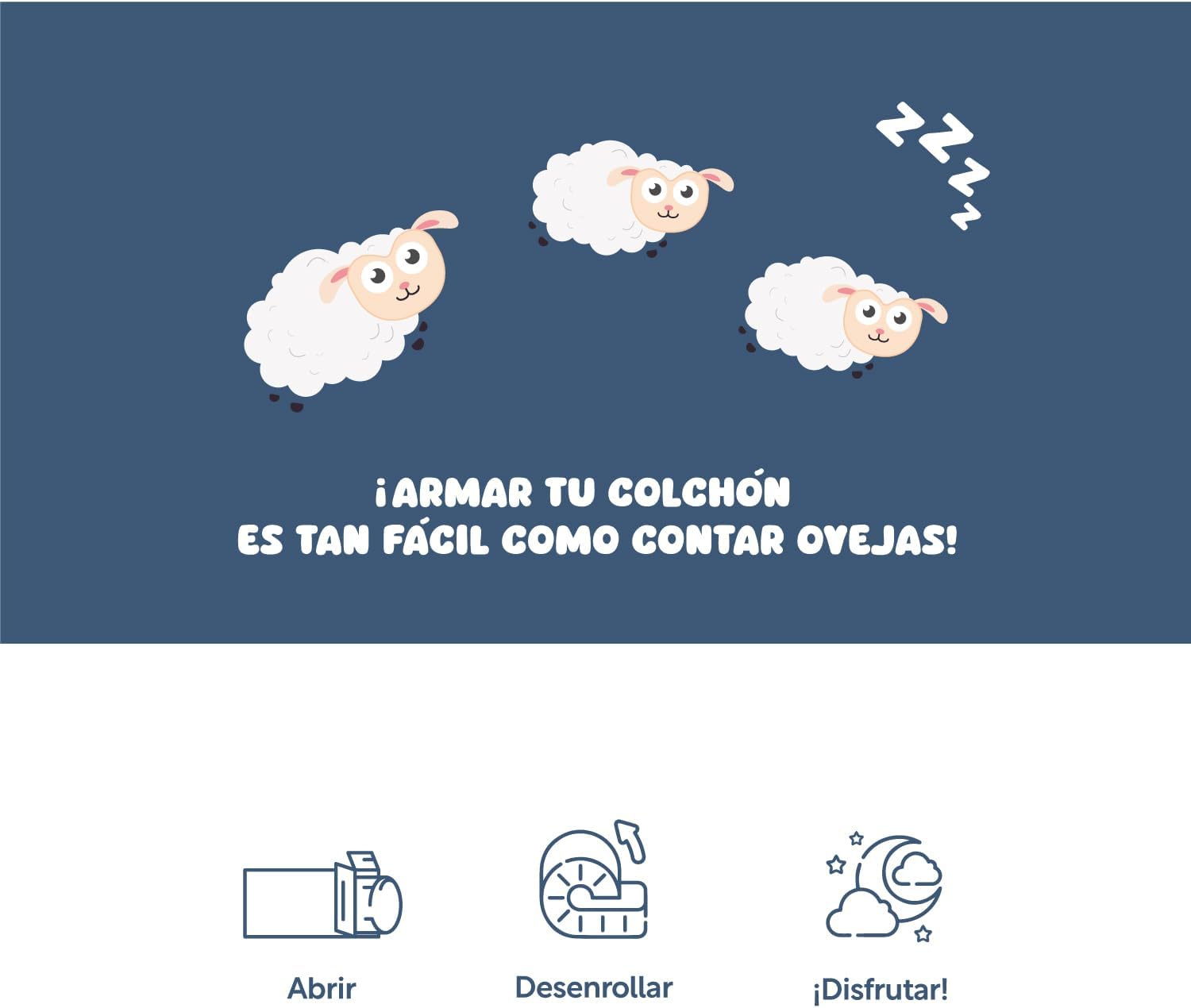 COLORDREAMS | Colchón en Caja Individual Memory – 100x190x23 cm - 6 Capas de Espuma de Alta Densidad – Manijas Reforzadas – Firmeza Justa – Hipoalergénico