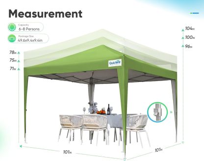 Quictent - Tienda de campaña desplegable de privacidad de 10 x 10 pulgadas con paredes laterales y ventanas ventiladas enrollables, configuración para una persona, fácil refugio para eventos