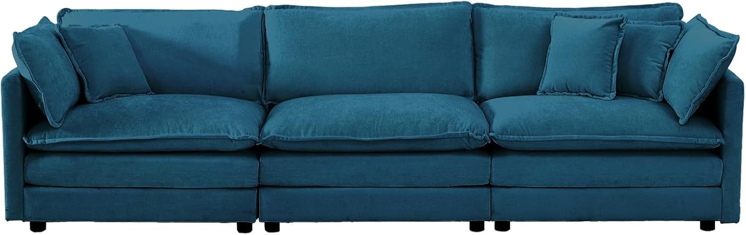 Neylory - Sofá de dos plazas con 2 almohadas para sala de estar, recámara, departamento, 2 plazas de felpilla para asiento profundo