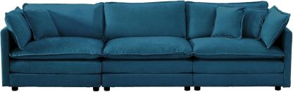 Neylory - Sofá de dos plazas con 2 almohadas para sala de estar, recámara, departamento, 2 plazas de felpilla para asiento profundo