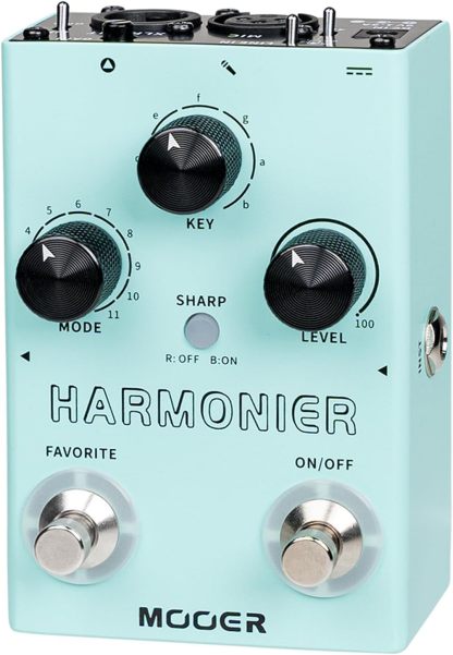 MOOER Harmonier - Procesador de efectos vocales para guitarra, pedal vocal, micrófono para grabación de transmisión en vivo (MVP2)