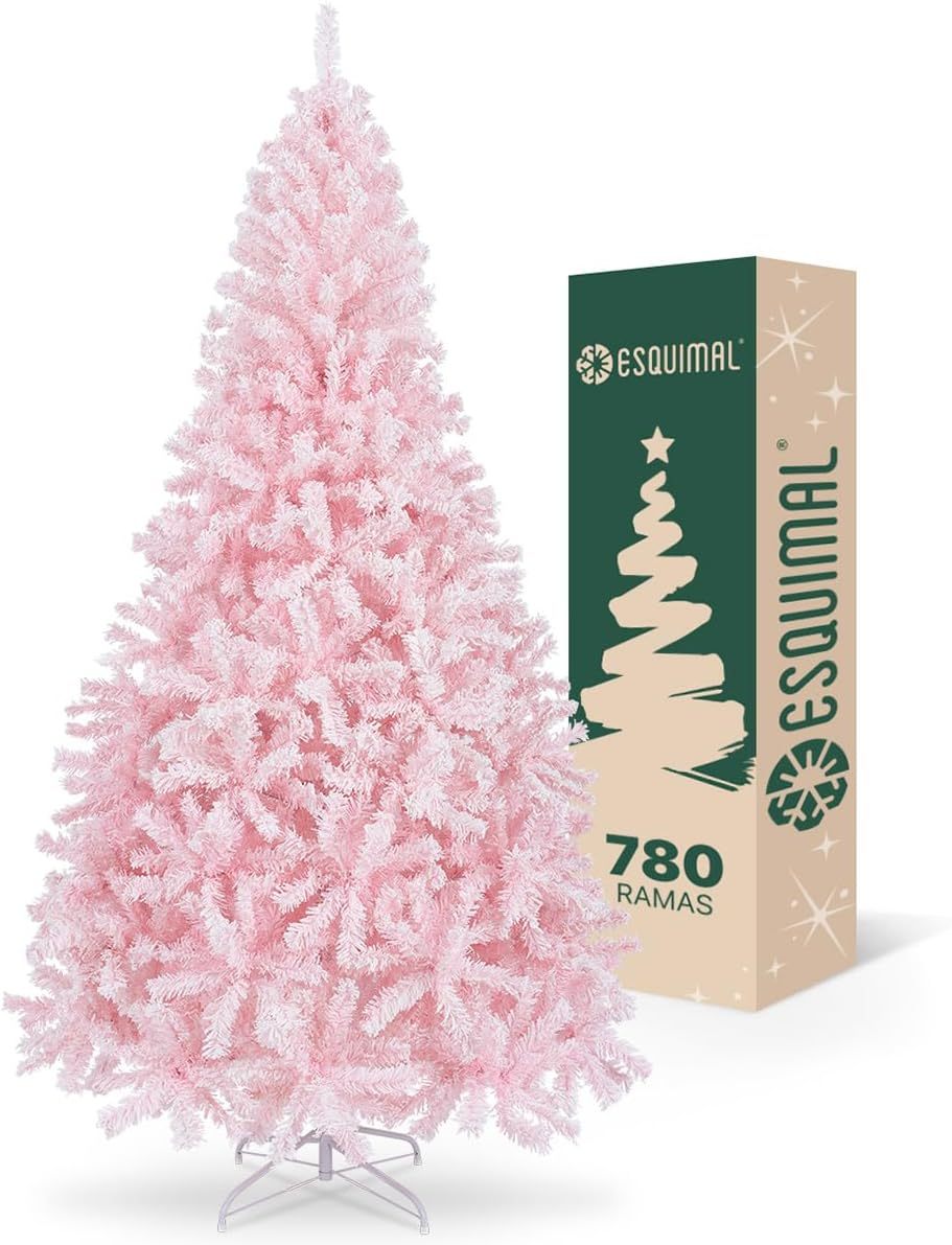 ESQUIMAL Árbol de Navidad Frondoso con Ramas Escarchadas, Pino Navideñ