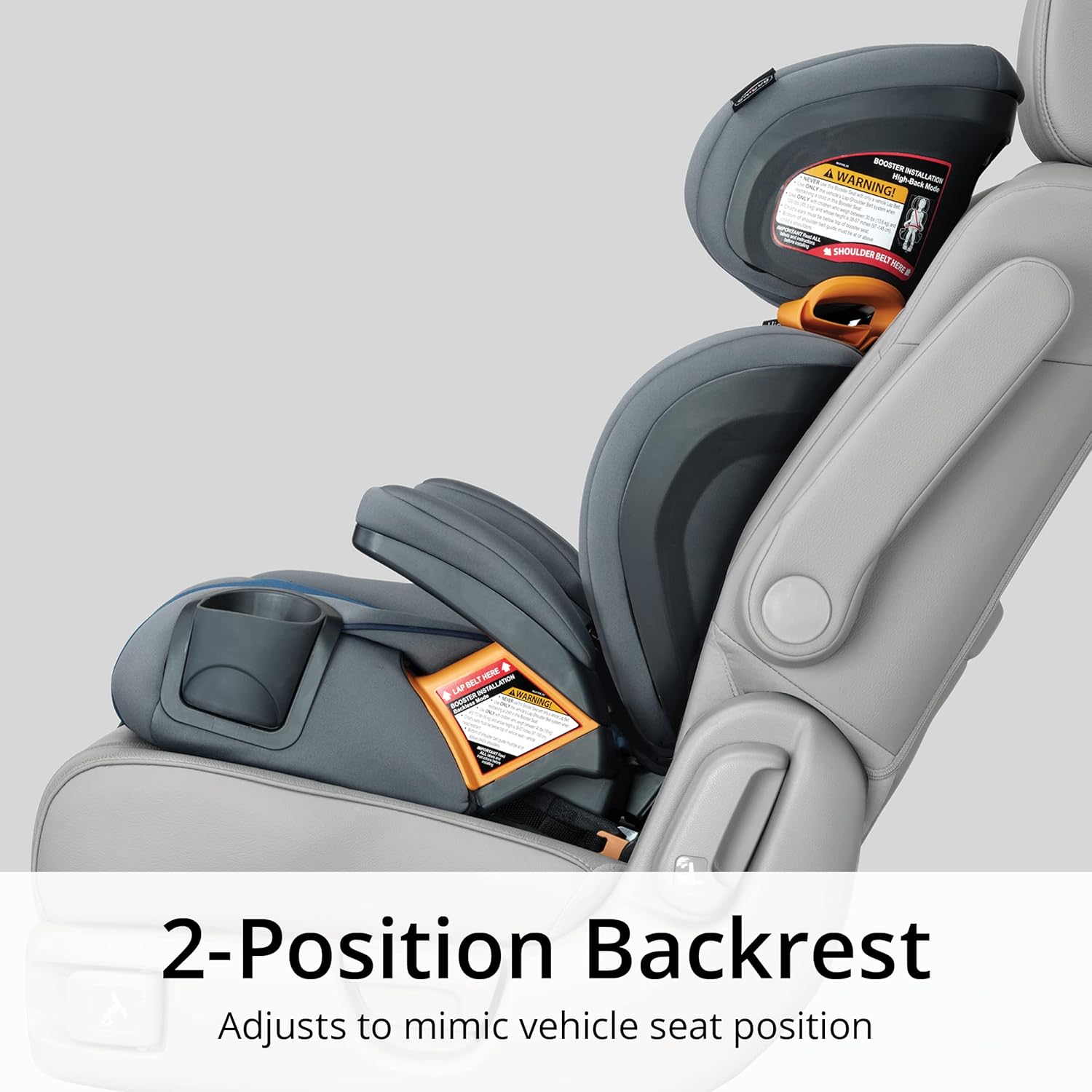 Chicco - KidFit Zip Air Plus 2 en 1 asiento elevador de posicionamiento para coche – Q Collection, negro/gris
