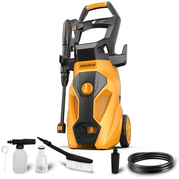 Hidrolavadora Eléctrica Portátil 2000 Psi + Cepillo + Accesorios Kingsman HIDROKING2000RM