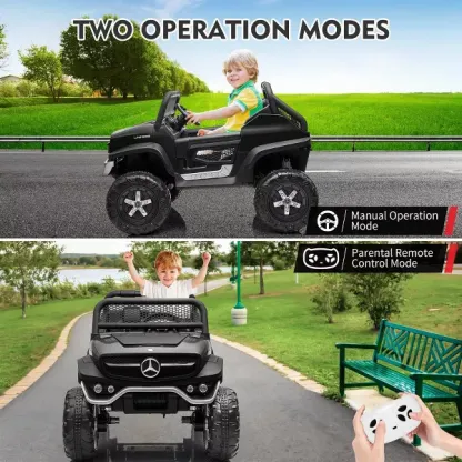 Camión de paseo de 24V para niños, coche eléctrico de 2 plazas con licencia Mercedes Benz para niños pequeños, juguete para montar con Control remoto